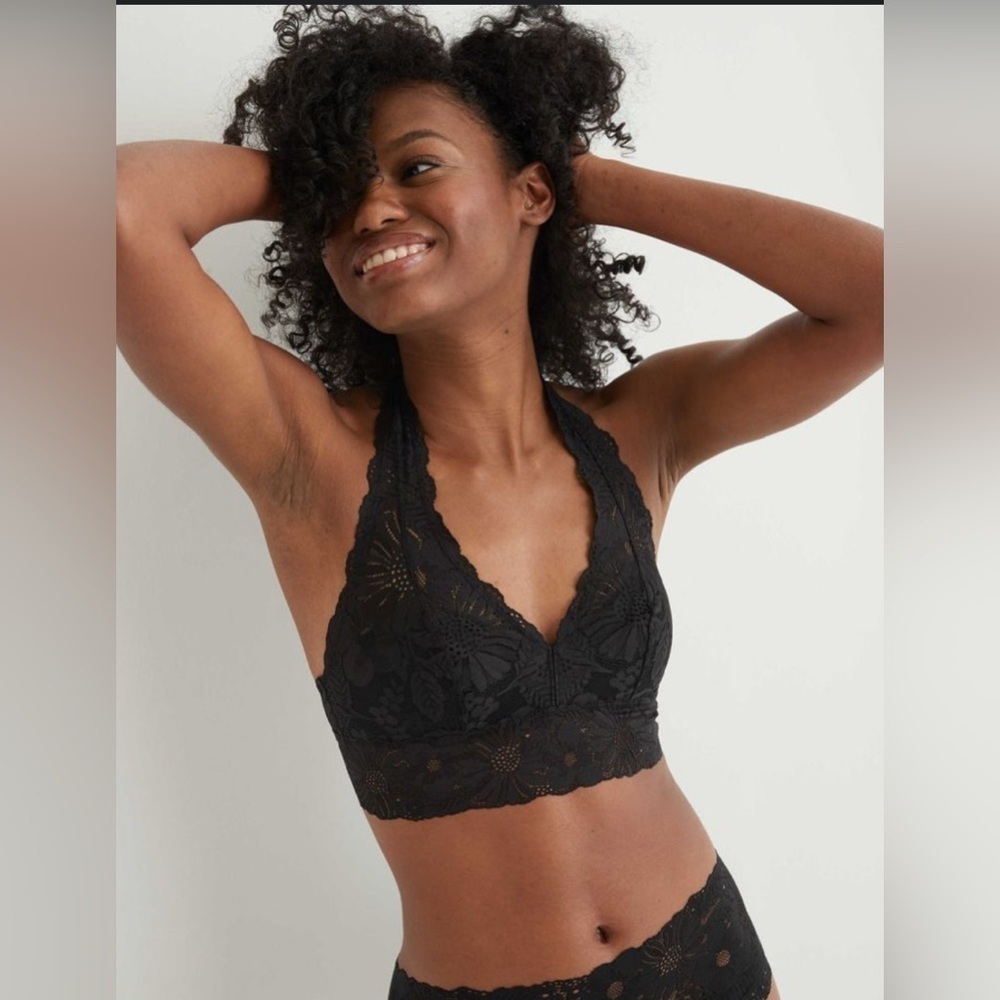 AERIE GARDEN PARTY LACE BRALETTE SIZE M